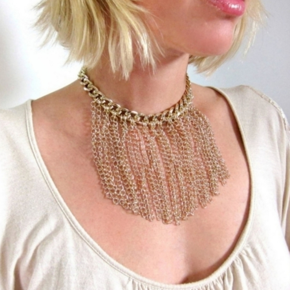 Jessica Elliot Gold Fringe Choker